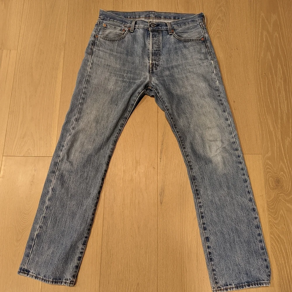 Classic Perfectly Broken In Blue 501 Denim Jeans